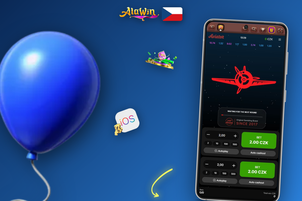 Herní panel Aviatoru s nastaveným auto-cashout na 1.80x v Alawin Casino app