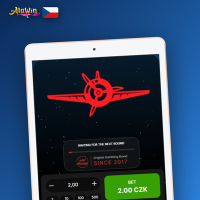 Dvě sázková pole Aviatoru s různými multiplikátory 1.50x a 5.00x v Alawin Casino