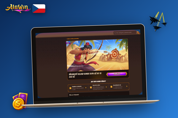 Alawin Casino cashback program — hráč sleduje denní návratnost až 10 000 Kč