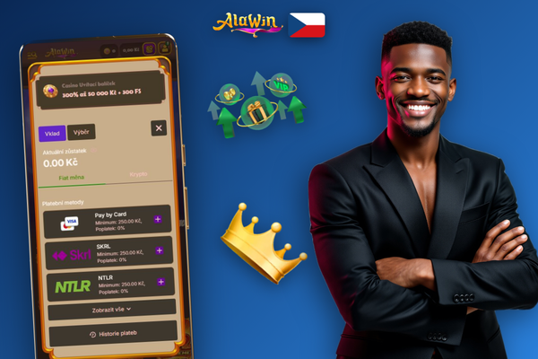 Bezpečné zadání adresy krypto peněženky při vkladu v Alawin Casino přes mobil