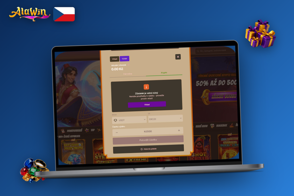 Hráč dokončuje KYC ověření v Alawin Casino pro rychlejší zpracování výběru výhry