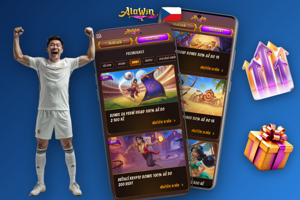 Mobilní formulář vkladu Alawin Casino s kód akce CZALAW300 a minimálním vkladem 500 Kč